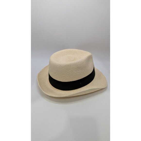 Kaminsky XY Light Tan Toquilla Fiber Fedora Hat - Picture 2 of 4